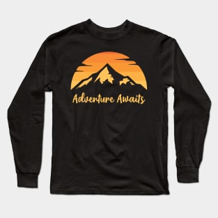 Adventure Awaits Outdoor Mountain Long Sleeve T-Shirt